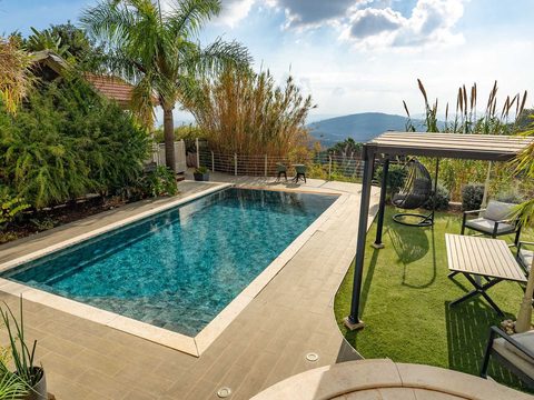 Liner Haogenplast StoneTile Tropic 15: γκριζοπράσινο πλακίδιο 15×15